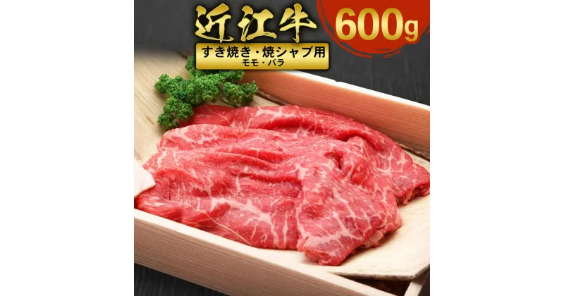 【ふるさと納税】近江牛 すき焼き 焼シャブ 用 (ウデ・モモ・バラ) 600g　しゃぶしゃぶ 牛肉 和牛 黒毛和牛 国産　AI25