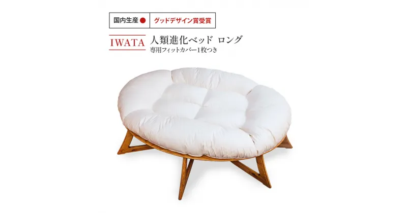 【ふるさと納税】IWATA　人類進化ベッド　ロング　(専用フィットカバー1枚つき）　AA042