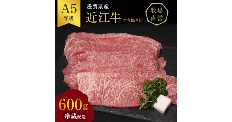 【ふるさと納税】近江牛 すき焼き 約600g A5 雌牛 モモ・カタ・ウデ・バラ系等 西川畜産 牛肉 黒毛和牛 すきやき すき焼き肉 すき焼き用 肉 お肉 牛 和牛　 豊郷町 　お届け：繁忙期に限り納期最長3～5ヶ月。納期指定不可