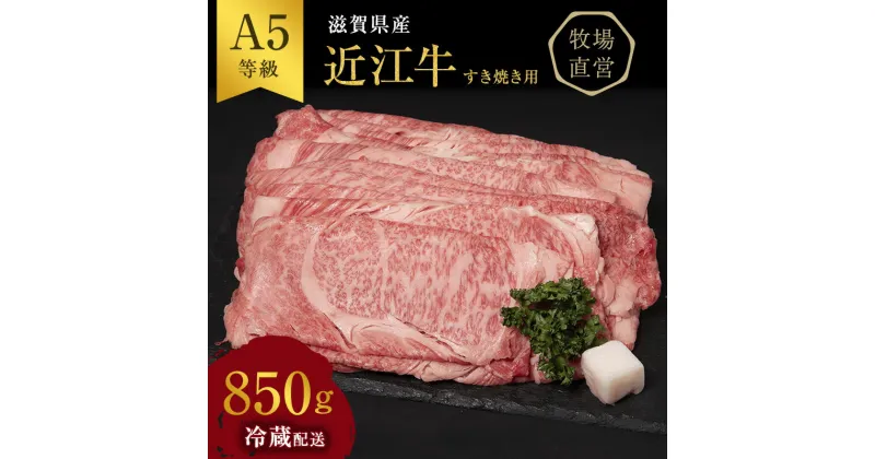 【ふるさと納税】【近江牛 西川畜産】A5ランク雌牛 すき焼用 約850g（モモ・カタ・ウデ・バラ系等）　 ふるさと納税 近江牛 すき焼き a5 牛肉 お肉 　お届け：繁忙期に限り納期最長3～5ヶ月。納期指定不可