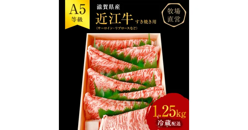 【ふるさと納税】近江牛 すき焼き サーロイン リブロース等 約1.25kg A5 雌牛 西川畜産 牛肉 黒毛和牛 すきやき すき焼き肉 すき焼き用 肉 お肉 牛 和牛　 豊郷町 　お届け：繁忙期に限り納期最長3～5ヶ月。納期指定不可