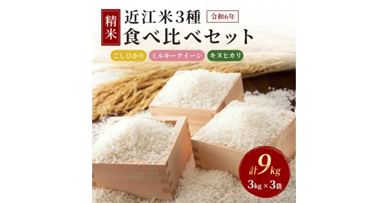 【ふるさと納税】【新米】令和6年産豊かな郷の近江米　3種食べ比べセット　お米・コシヒカリ・米・お米・ミルキークイーン・お米