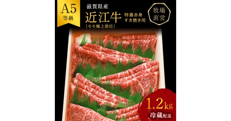 【ふるさと納税】【近江牛 西川畜産】A5ランク雌牛　特選赤身すき焼き用　約1.2kg　 ふるさと納税 牛肉 すき焼き a5 近江牛 お肉 A5ランク モモ 　お届け：繁忙期に限り納期最長3～5ヶ月。納期指定不可