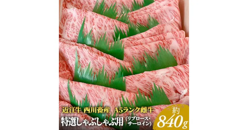 【ふるさと納税】【近江牛 西川畜産】A5ランク雌牛　特選しゃぶしゃぶ用　約840g　 ふるさと納税 牛肉 しゃぶしゃぶ 近江牛 サーロイン お肉 ロース A5ランク 　お届け：繁忙期に限り納期最長3～5ヶ月。納期指定不可