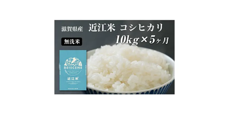 【ふるさと納税】【定期便】令和6年産新米 滋賀県豊郷町産　近江米 コシヒカリ　無洗米　10kg×5ヶ月　定期便・お米・コシヒカリ・米・無洗米　お届け：ご入金の翌月中旬に出荷いたします