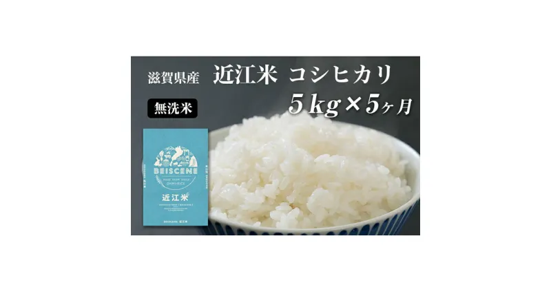 【ふるさと納税】【定期便】令和6年産新米 5kg×5ヶ月 近江米 コシヒカリ 無洗米 米 滋賀県豊郷町産 お米 こめ コメ おこめ 白米 5回 お楽しみ　定期便・ 豊郷町 　お届け：ご入金の翌月中旬に出荷いたします