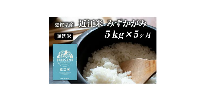 【ふるさと納税】【定期便】令和6年産新米 5kg×5ヶ月 近江米 みずかがみ 無洗米 滋賀県豊郷町産 お米 こめ コメ 米 おこめ 白米 5回 お楽しみ　定期便・ 豊郷町 　お届け：ご入金の翌月中旬に出荷いたします