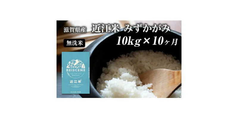 【ふるさと納税】【定期便】令和6年産新米　滋賀県豊郷町産　近江米 みずかがみ　無洗米　10kg×10ヶ月　定期便・お米・米・無洗米　お届け：ご入金の翌月中旬に出荷いたします
