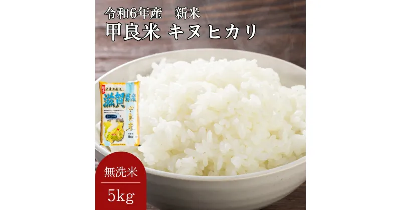 【ふるさと納税】400個限定【令和6年産新米】甲良米 キヌヒカリ 無洗米 5kg　お届け：2024年9月10日以降順次出荷予定 台風や天候などによりお届けまでにお時間をいただく場合がございます。予めご了承ください。