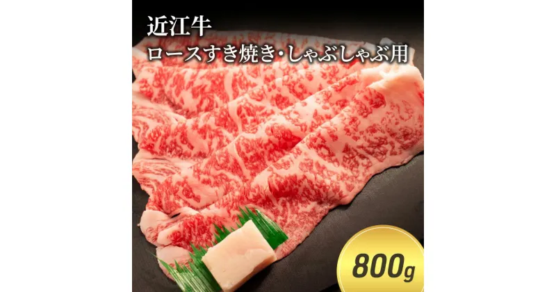 【ふるさと納税】近江牛ロースすき焼き・しゃぶしゃぶ用 800g(エコ包装)　 お肉 牛肉 集まり お祝い イベント 鍋物 鍋料理 食材 グルメ 国産