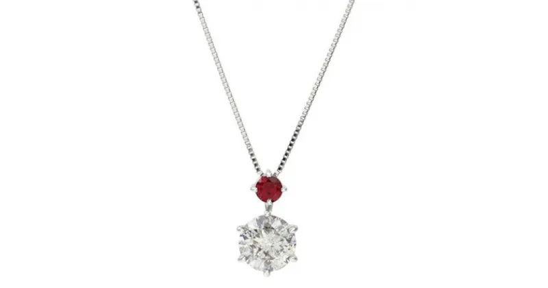 【ふるさと納税】【京セラ】ペンダント〈ルビー・天然ダイヤモンド〉クレサンベール | 2.00ct 7月誕生石 プラチナ 京都 京都市 アクセサリー ジュエリー 宝石 ギフト 人気 贈り物 ご自宅用