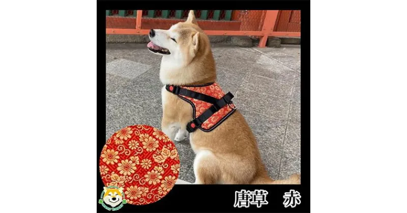 【ふるさと納税】【柴犬コウタのハッピィショップ】中型犬用 京都西陣金襴織 ハーネス 華〜HANA〜 《唐草》| 犬 ハーネス ペット 中型犬 西陣 和柄 ギフト 京都府 京都市