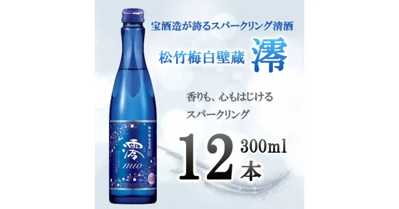 【ふるさと納税】日本酒 清酒 スパークリング 澪 300ml 12本 | 宝酒造 松竹梅白壁蔵 酒 お酒 さけ sake アルコール フルーティ 米 お米 こめ 宅飲み 家飲み 晩酌 BBQ アウトドア キャンプ パーティ 人気 おすすめ お取り寄せ 京都 京都市