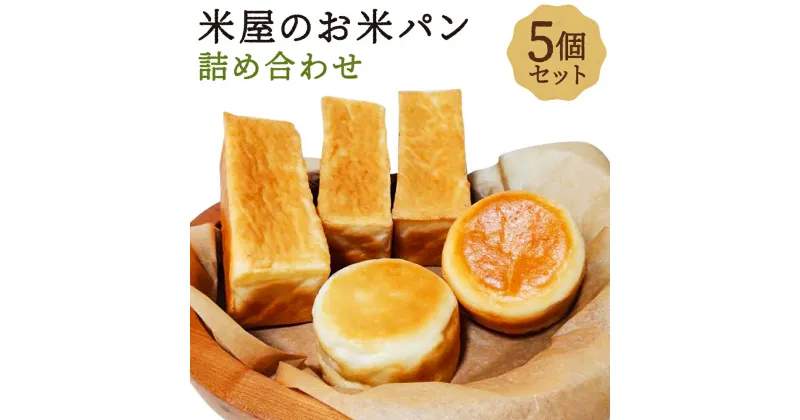 【ふるさと納税】【廣瀬米穀店お米屋カフェ】グルテンフリー「米屋のお米パン」詰合せ | お米食パン3個 お米バンズ2個 合計5個 2種類 セット お米パン パン バンズ 食パン 京都市 人気 おすすめ