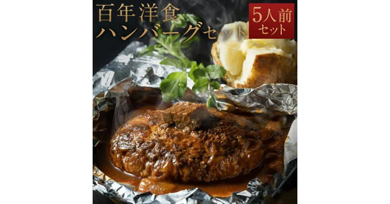 【ふるさと納税】【キャピタル東洋亭本店】明治30年創業「東洋亭」の百年洋食ハンバーグセット（5人前） | ハンバーグ 5個 ソース付き 肉 惣菜 おかず 焼くだけ 簡単 冷凍 京都市