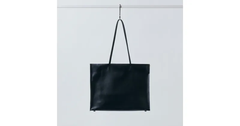 【ふるさと納税】【KENTO HASHIGUCHI】ショッパーバッグ 横 ブラック（shopper bag 横 black） | バッグ 鞄 A4 黒 レディース メンズ ユニセックス シンプル 通勤 おしゃれ 人気 バック トート フォーマル 京都府 京都市 京都