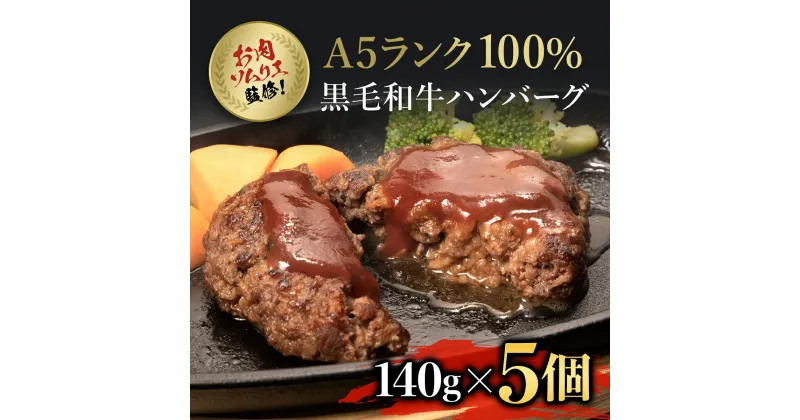 【ふるさと納税】 お肉ソムリエ監修!A5ランク100%黒毛和牛ハンバーグ5個 ふるさと納税 ハンバーグ はんばーぐ A5ランク 和牛 肉 お肉 人気 詰め合わせ 京都府 福知山市 FCAX001