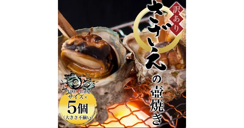 【ふるさと納税】 【訳あり】さざえの壺焼き 100～150g サイズ×5個 （大きさ不揃い） ふるさと納税 訳あり さざえ 京都府 福知山市 FCAW010