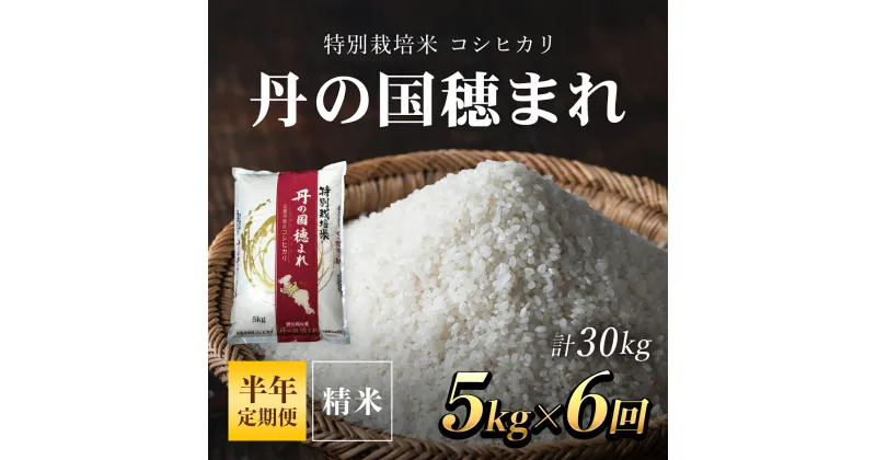 【ふるさと納税】 【半年定期便】特別栽培米　コシヒカリ　丹の国穂まれ　精米5kg×6回(30kg) ふるさと納税 特別栽培米 コシヒカリ 米 精米 減農薬 有機肥料 京都府 福知山市 FCCR003