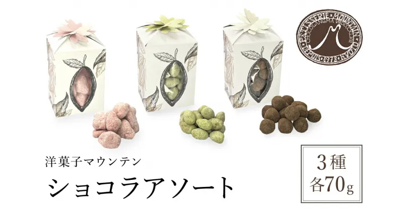 【ふるさと納税】洋菓子マウンテン　ショコラアソート（3種類/フィグルビー・ピスターシュ・ノワゼットショコラ） / スイーツ 洋菓子 チョコレート ショコラ ショコラティエ 人気のショコラ 贅沢 3種 セット 詰合せ ギフト プレゼント 福知山市 京都府 FCEA003