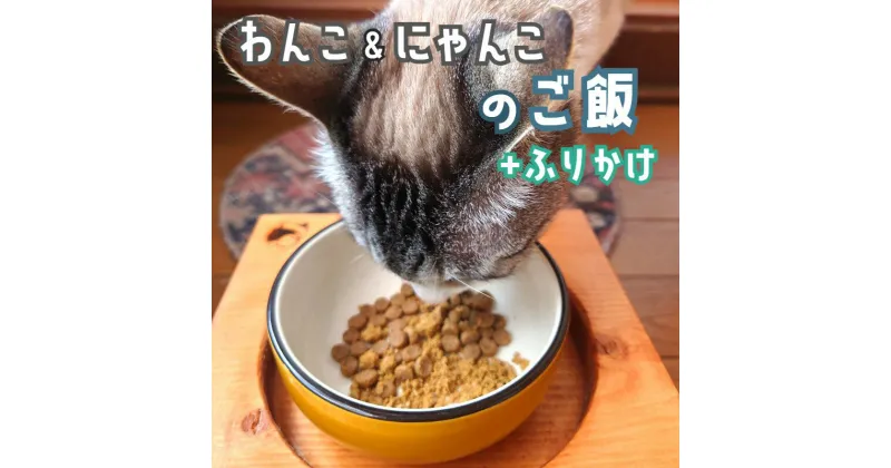 【ふるさと納税】 自然食材 ペットフード 3袋 お魚ふりかけ1袋付 安心安全 犬猫用 パウチ レトルト ペット用品 ワンコとニャンコのご飯 【送料無料】 ドッグフード キャットフード 犬 猫