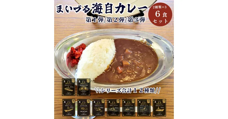 【ふるさと納税】 まいづる 海自 レトルトカレー セット 6食（3種類×2） 第一弾（ひうち、みょうこう、ふゆづき） 第二弾（せんだい、ひゅうが、第23航空隊） 第三弾（あたご、あさぎり、舞鶴基地業務隊） 舞鶴市内限定販売 【送料無料】