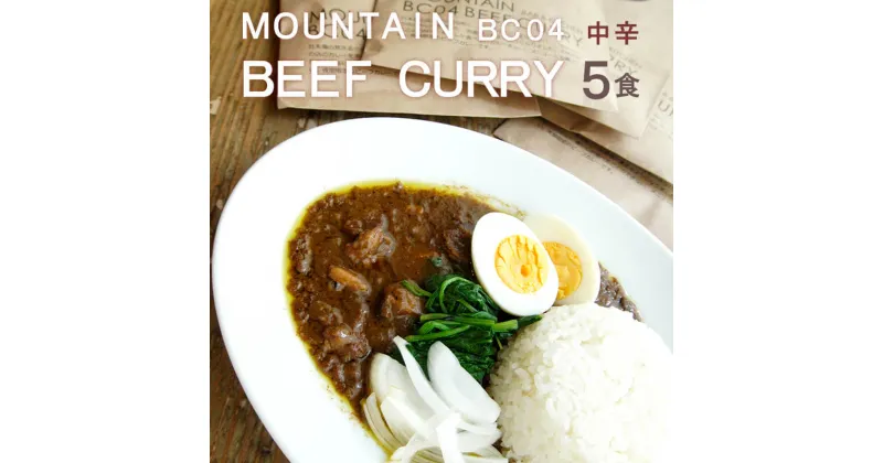 【ふるさと納税】 マウンテン ビーフカレー 中辛 5食セット 牛肉 レトルト レトルトカレー 常温保存 カレー 舞鶴 京都 【送料無料】