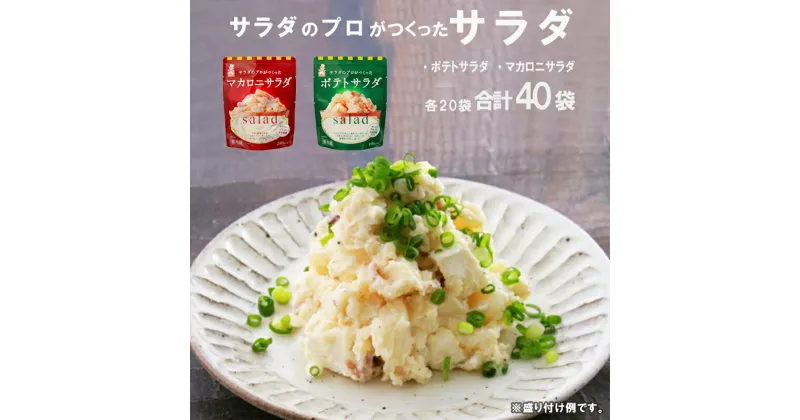 【ふるさと納税】 サラダのプロがつくった サラダ 2種類 セット 40袋 個包装 ポテトサラダ マカロニサラダ 【送料無料】 レトルト パウチ 惣菜 サラダ 京都 舞鶴 ポテサラ(R)