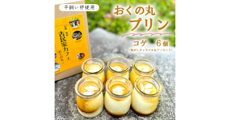 【ふるさと納税】 おくの丸 プリン コゲ（焦がしキャラメルソース＆アーモンド） 6個 舞鶴産平飼い卵使用 【送料無料】 ぷりん 洋菓子 生菓子 セット お取り寄せ グルメ スイーツ たまごプリン カスタードプリン