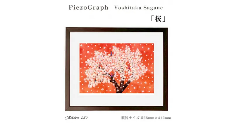 【ふるさと納税】相根良孝 ピエゾグラフ 絵画「桜」 額装サイズ526mmx412mm 額縁付き アート インテリア 現代版画 出産祝い 進学祝い 成人祝い 就職祝い 退職記念 結婚祝い 結婚記念のお祝い お誕生日 長寿のお祝い 新築祝い 開業のお祝い 綾部 京都【送料無料】