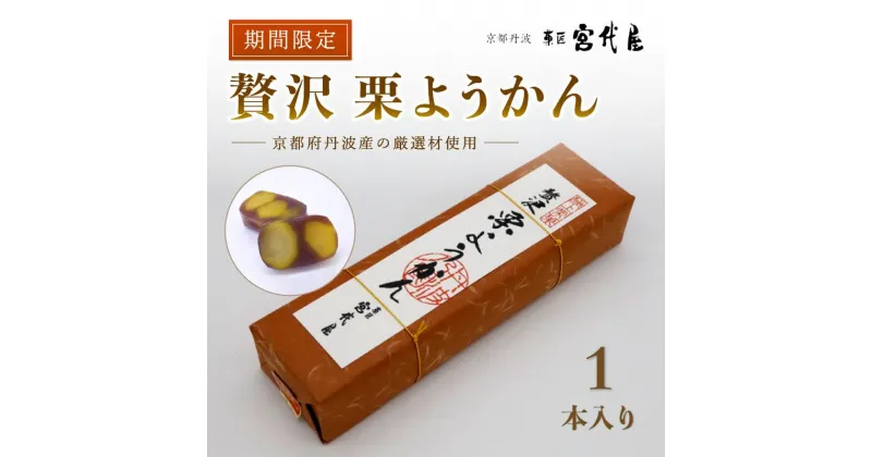 【ふるさと納税】贅沢 栗ようかん 1本 【 京都 綾部 和菓子 贈り物 贈答 プレゼント ギフト 手作り 栗 くり 大栗 小豆 こしあん 銀寄栗 羊羹 プレゼント 丹波 スイーツ 栗羊羹 】