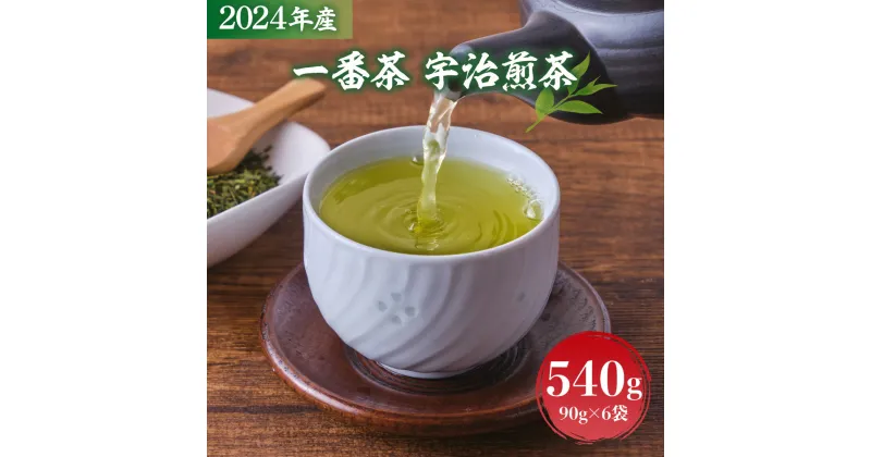 【ふるさと納税】2024年産 一番茶 宇治煎茶540g 90g×6袋 送料無料 お茶 宇治茶 煎茶 緑茶 AG05