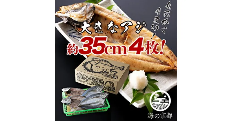 【ふるさと納税】【ふるさと納税】大きな大きなアジ一夜干し　(大：35cm程) 魚貝類 魚 一夜干し あじ アジ 鯵 大きめ 干物 ひもの セット 日本酒　魚貝類・干物・アジ