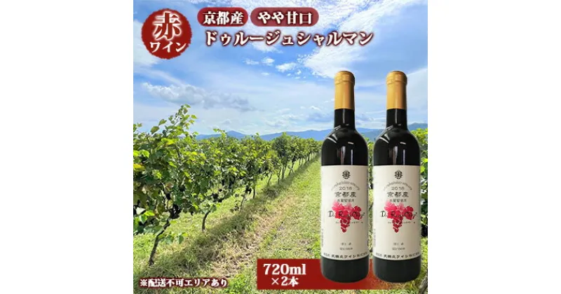 【ふるさと納税】【ふるさと納税】 赤ワイン 京都産 2022ドゥルージュシャルマン やや甘口 720ml×2本《 天橋立ワイナリー 》ワイン wine 天橋立