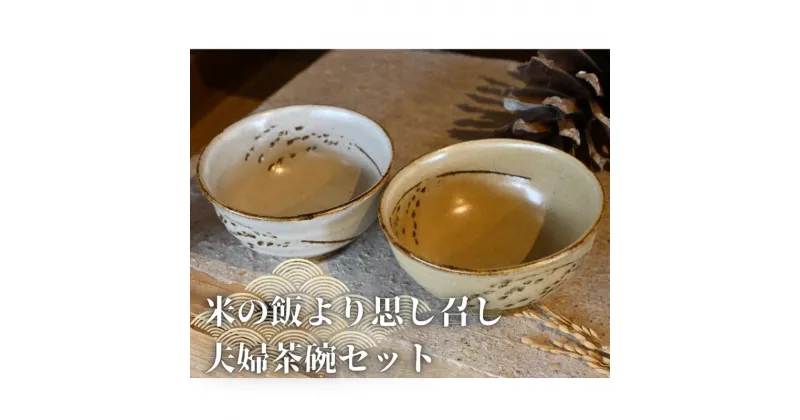 【ふるさと納税】米の飯より思し召し 夫婦茶碗セット　食器 皿 器 日本製 焼き物 京都 ギフト プレゼント 陶器 夫婦 カップル お祝い　 雑貨 日用品 食器 茶碗 稲穂