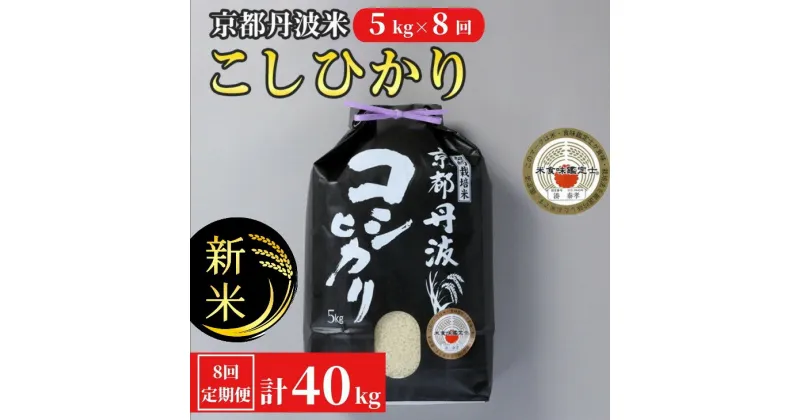 【ふるさと納税】【定期便】 令和6年産 新米 訳あり 京都丹波米こしひかり5kg×8回 計40kg◆米 5kg 8ヶ月 白米 8回定期便 ※精米したてをお届け 米・食味鑑定士厳選 コシヒカリ 京都丹波産 ※北海道・沖縄・離島の配送不可 ※2024年10月上旬以降順次発送予定