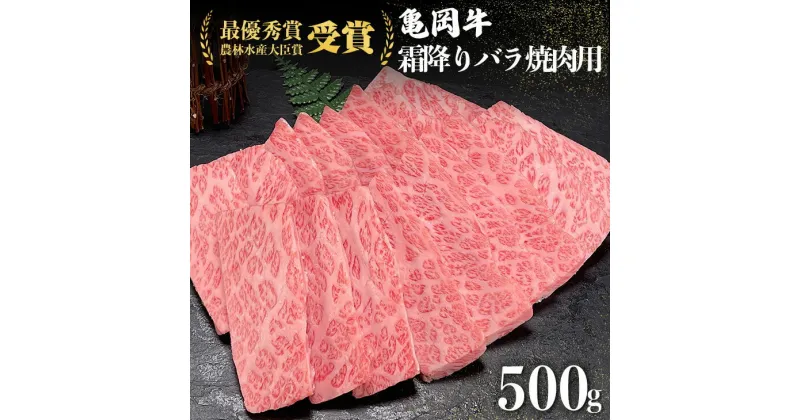 【ふるさと納税】亀岡牛 特選霜降り 焼肉 用 500g ※冷凍(冷蔵も指定可) ふるさと納税牛肉＜亀岡牛専門店 木曽精肉店＞☆祝！亀岡牛 2023年最優秀賞（農林水産大臣賞）受賞