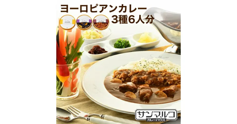 【ふるさと納税】カレーハウスサンマルコのヨーロピアンカレーセット 450g（2人前）× 3個入り≪欧風 カレー 専門店 百貨店 ギフトセット 贈答≫☆月間MVPふるさと納税賞 第1号（2020年10月）・SDGs未来都市亀岡