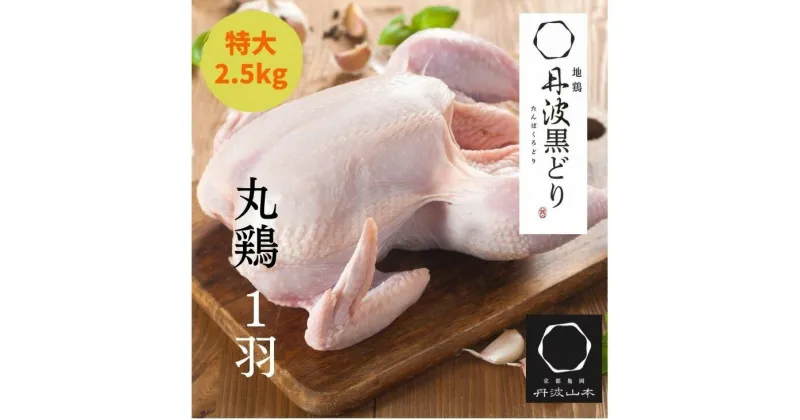 【ふるさと納税】訳あり 地鶏 丹波黒どり 丸どり 中抜き 丸1羽 約2.5kg＜京都亀岡丹波山本＞業務用 特大サイズ《緊急支援 特別返礼品 鶏肉 丸ごと 1羽 不揃い》◇☆月間MVPふるさと納税賞 第1号（2020年10月）・SDGs未来都市亀岡