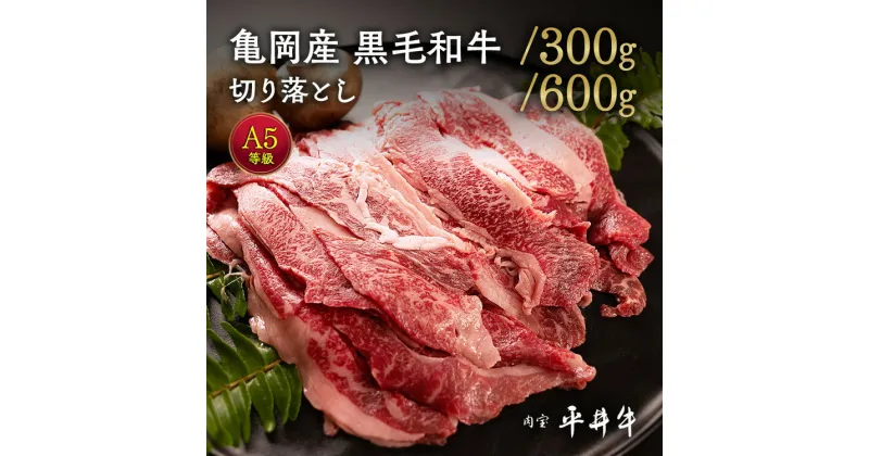 【ふるさと納税】＼選べる内容量／平井牛 A5 切り落とし 300g/600g＜京都丹波牧場＞亀岡産黒毛和牛◇ ｜ 希少 和牛 冷凍 真空 スライス すき焼き しゃぶしゃぶ 焼肉 牛肉 送料無料