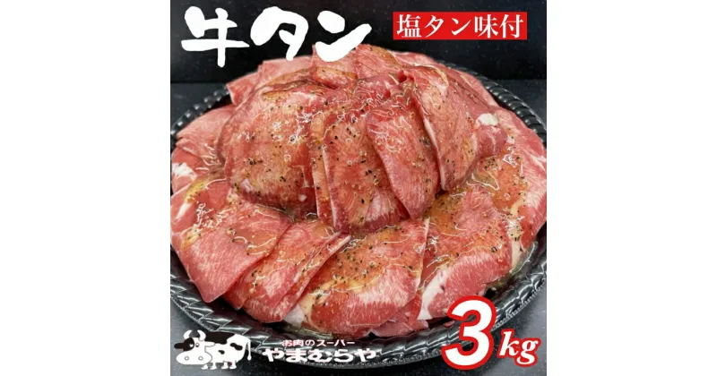 【ふるさと納税】牛タン 熟成牛 塩タン 味付 3kg 200g×15パック＜お肉のスーパーやまむらや＞※着日指定不可